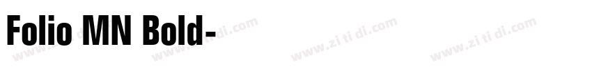 Folio MN Bold字体转换